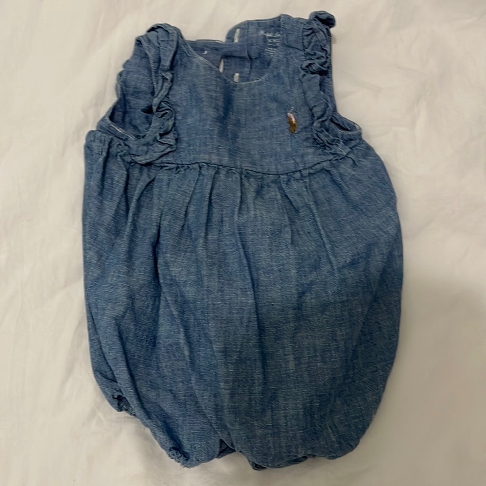 RALPH LAUREN Chambray Onesie